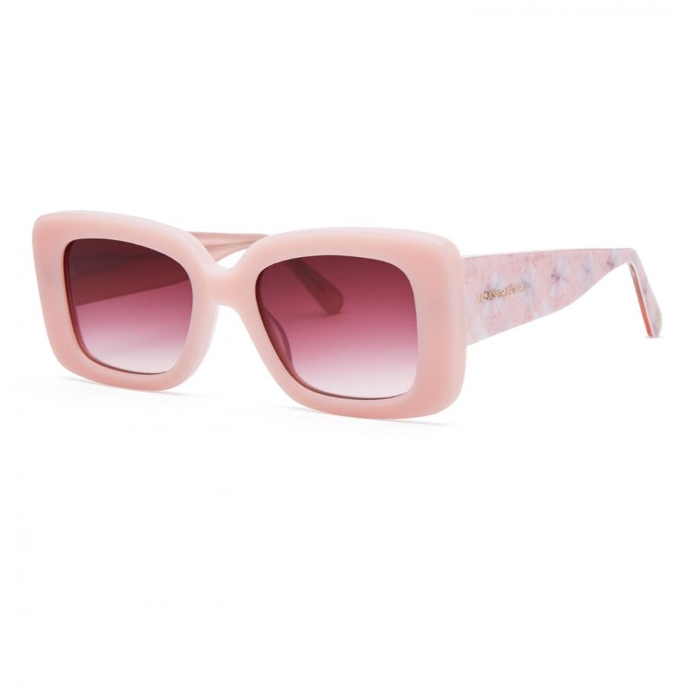 NWT LoveShackFancy Arietta Square Sunglasses Blushing Quartz